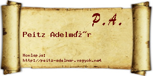 Peitz Adelmár névjegykártya
